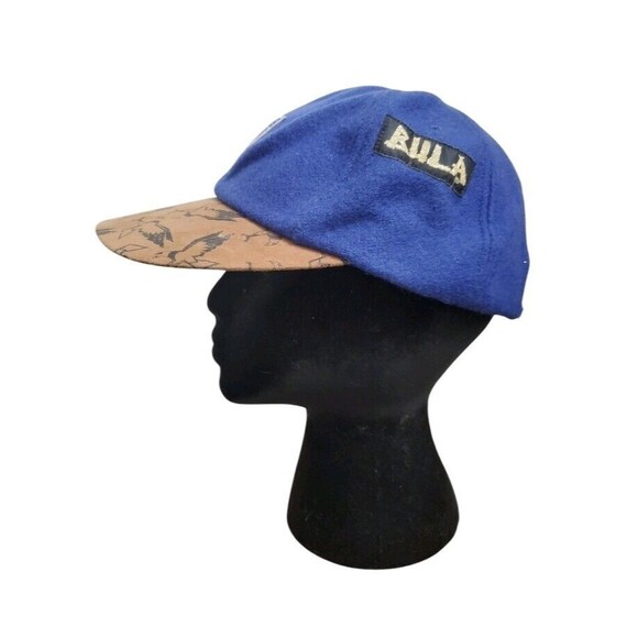 BULA Hat USA Ski Team 90s Rare Wool Leather Strapback Vintage Made in USA - Picture 9 of 9